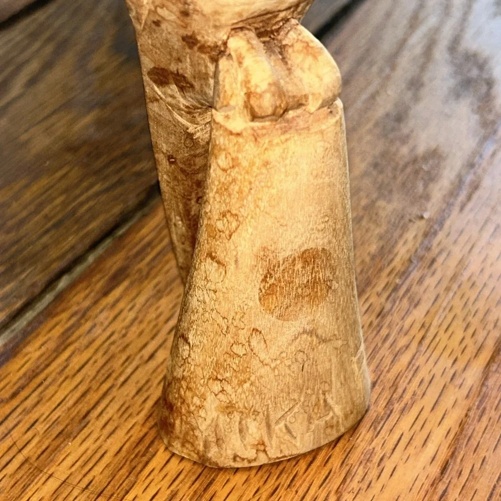 VTG‎ Hand Carved Wooden Parrot On Pillar Mikafi 9